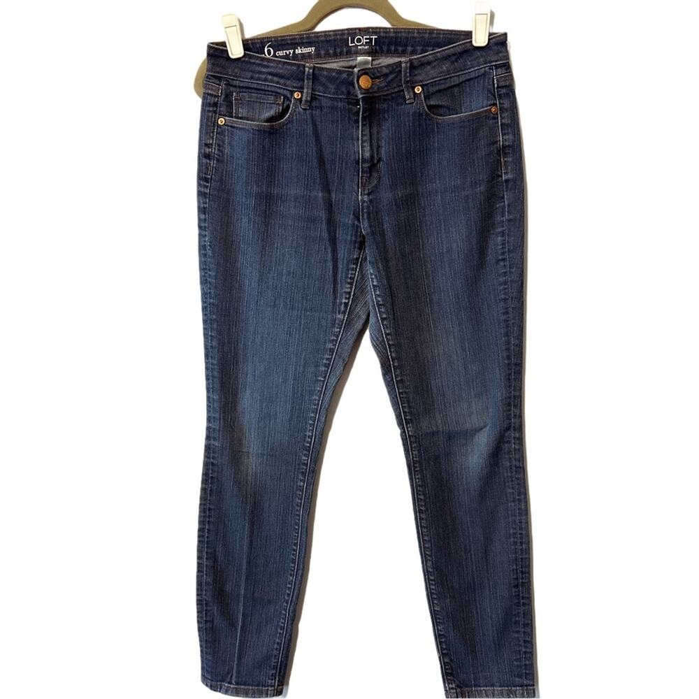 LOFT Outlet Curvy Skinny Jeans Medium Wash Size 6‎
